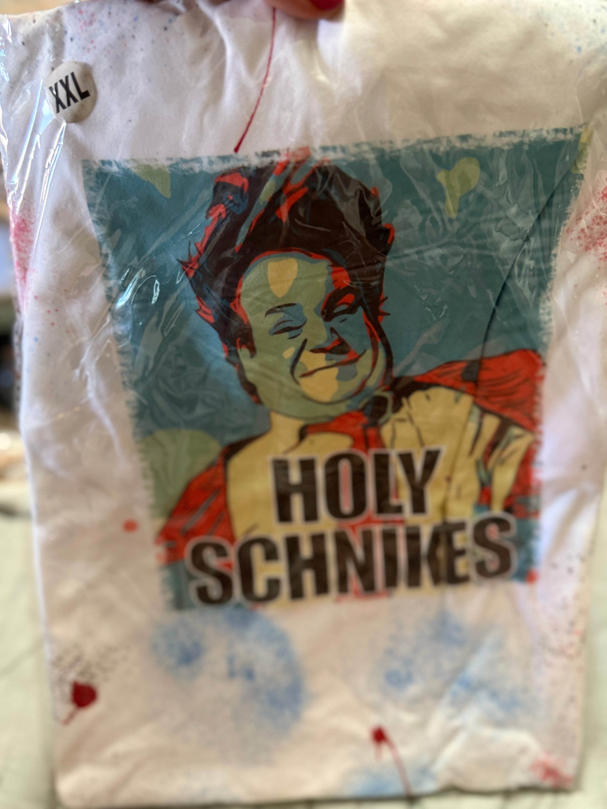 😎 Holy Schnikes T-Shirt - Retro Pop Culture Vibes 🎬 - PuzzlePieces2326