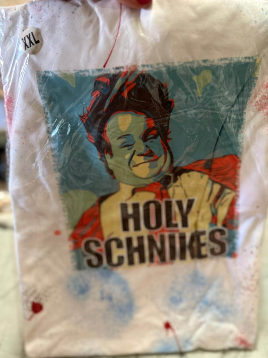 😎 Holy Schnikes T-Shirt - Retro Pop Culture Vibes 🎬 - PuzzlePieces2326