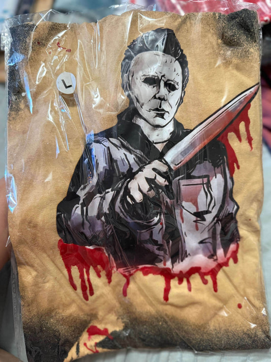 🔪 Michael Myers Artistic T-Shirt - Horror Icon Collection 🎃 - PuzzlePieces2326
