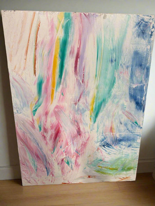 🎨 Pastel Dreams Abstract Canvas - Original Artwork 🖼️ - PuzzlePieces2326