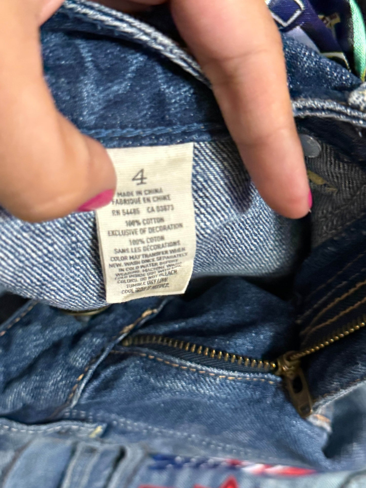 American Eagle Peace Denim Shorts with Designer Scar - PuzzlePieces2326
