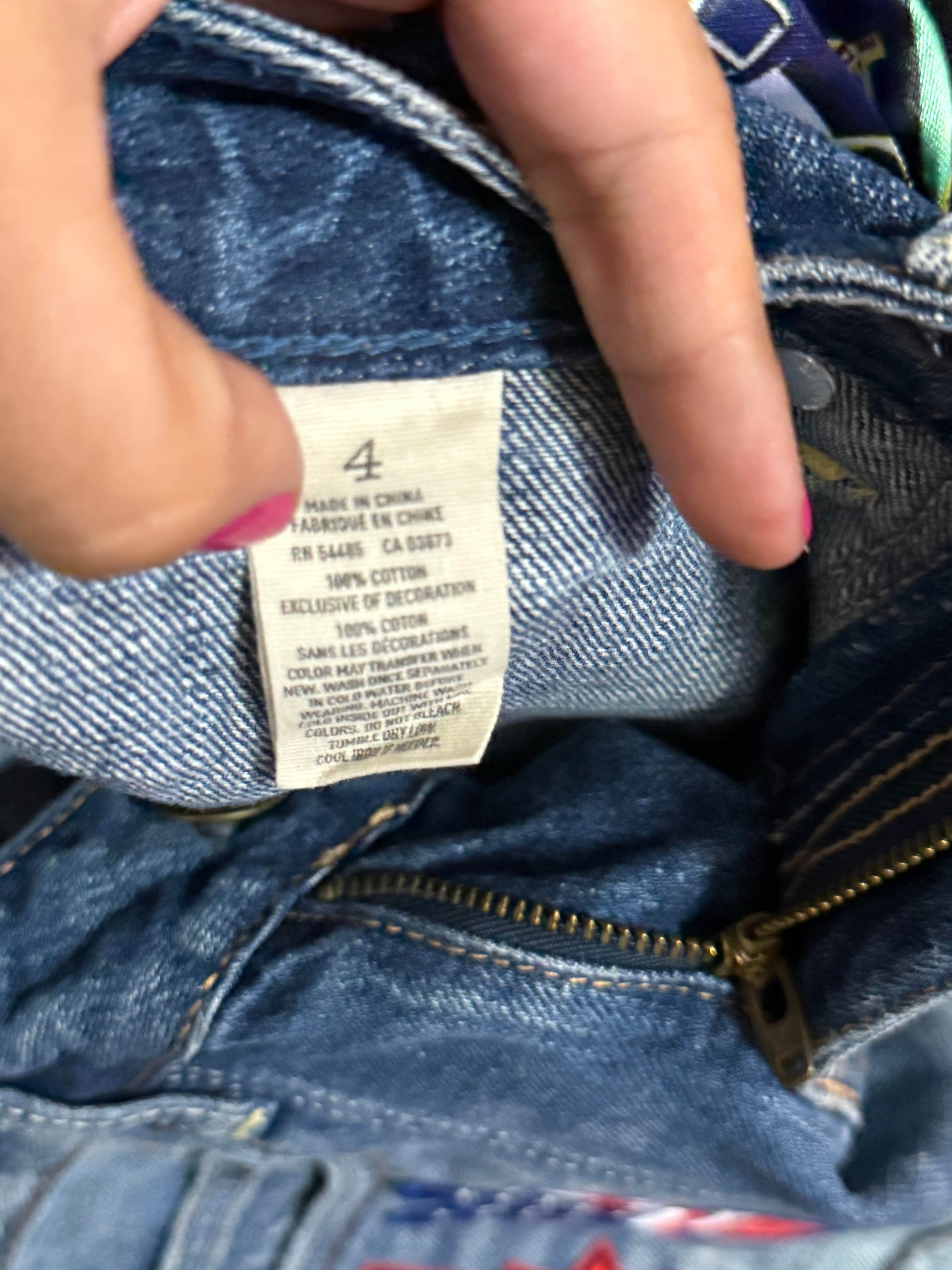 American Eagle Peace Denim Shorts with Designer Scar - PuzzlePieces2326