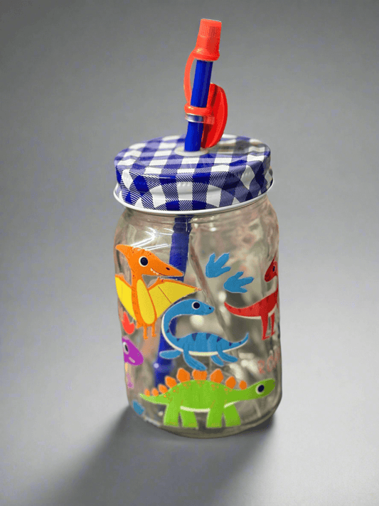🦕 Dinosaur Adventure Mason Jar Cup
Make Every Sip an Adventure!