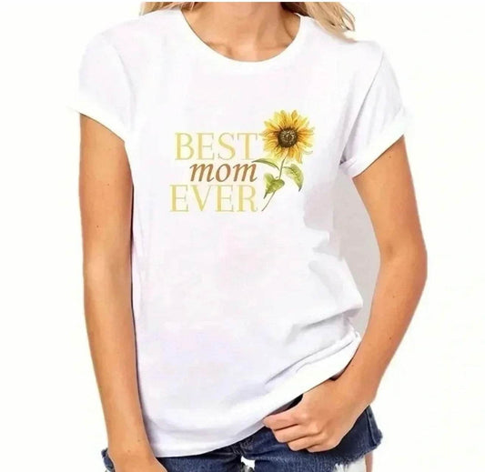 🌻 BEST MOM EVER SUNFLOWER T-SHIRT - PuzzlePieces2326