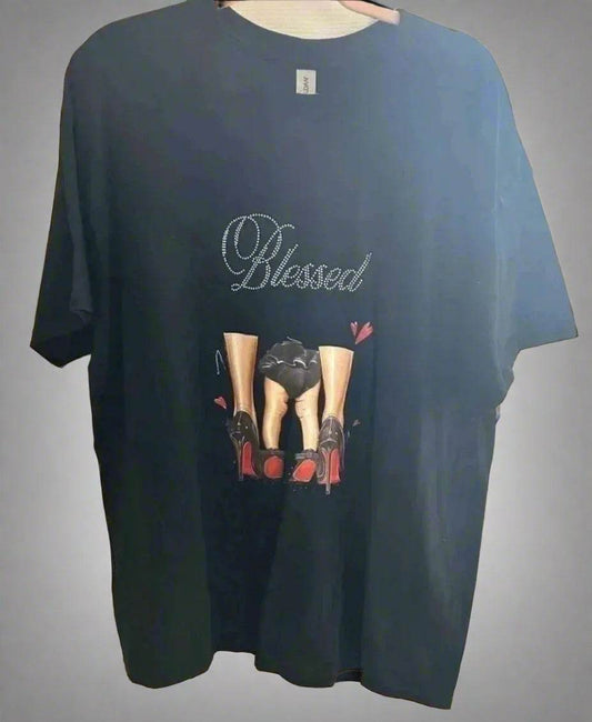 ✨ Blessed Luxury Rhinestone T-Shirt - PuzzlePieces2326