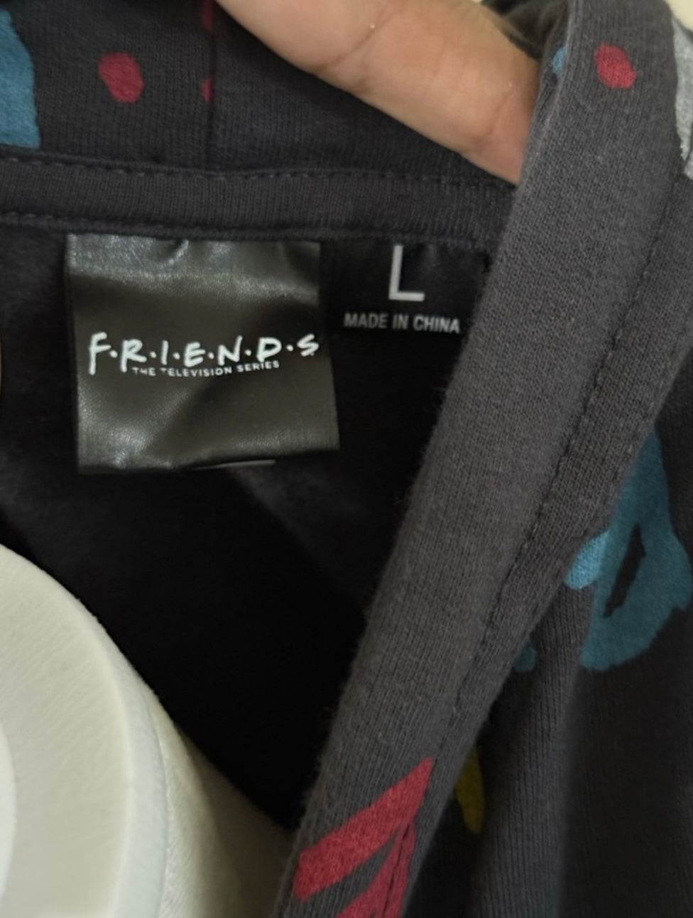 👥 F•R•I•E•N•D•S All-Over Logo Hoodie - PuzzlePieces2326