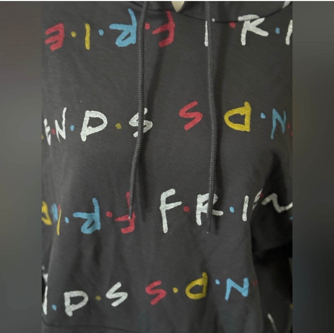 👥 F•R•I•E•N•D•S All-Over Logo Hoodie - PuzzlePieces2326