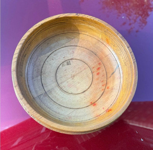 🌳 ARTISAN WOODEN SERVING BOWL WITH CONCENTRIC RINGS 🍜 - PuzzlePieces2326
