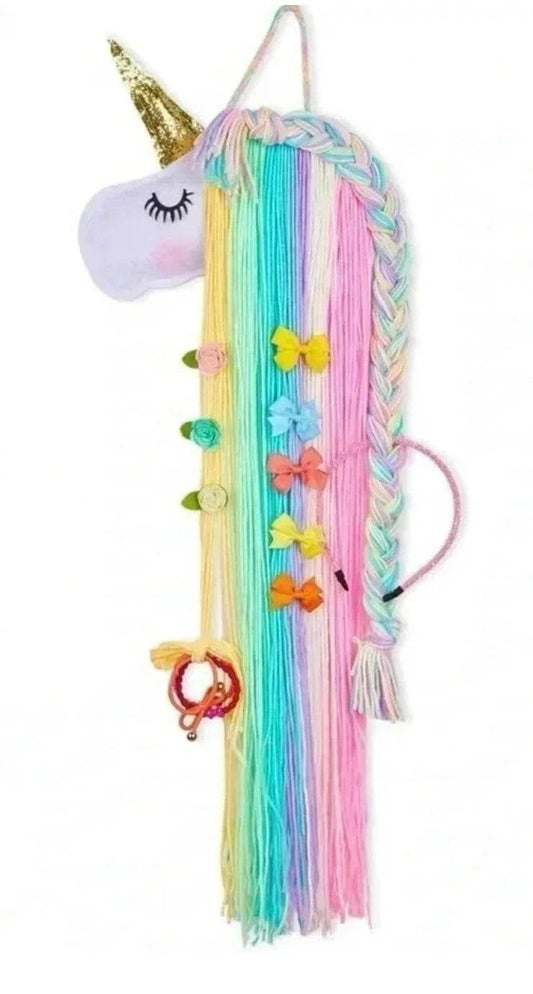 🌈 Rainbow Unicorn Hair Accessory Display & Organizer - PuzzlePieces2326