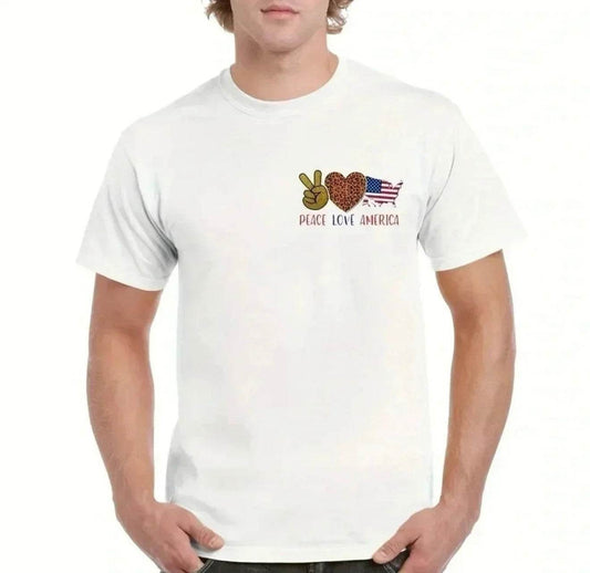🇺🇸 Peace Love America Tee - PuzzlePieces2326