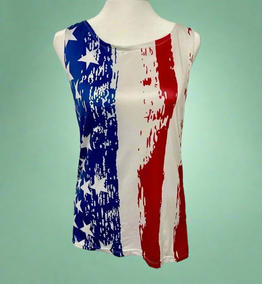 🇺🇸 Patriotic American Flag Tank Top - Show Your Stars and Stripes Spirit