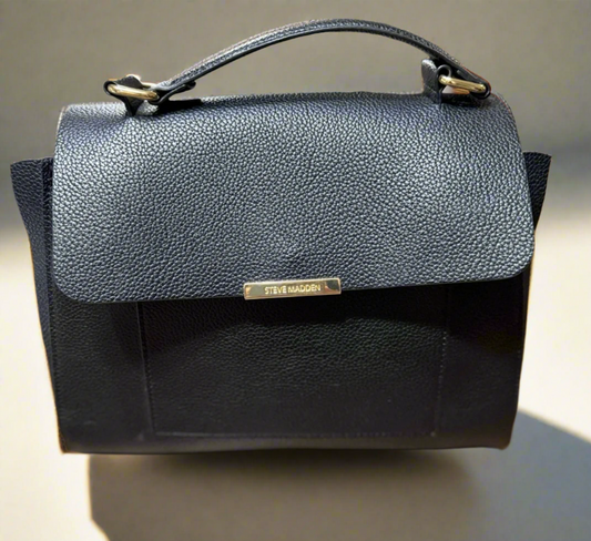 Steve Madden Classic Structured Satchel in Black