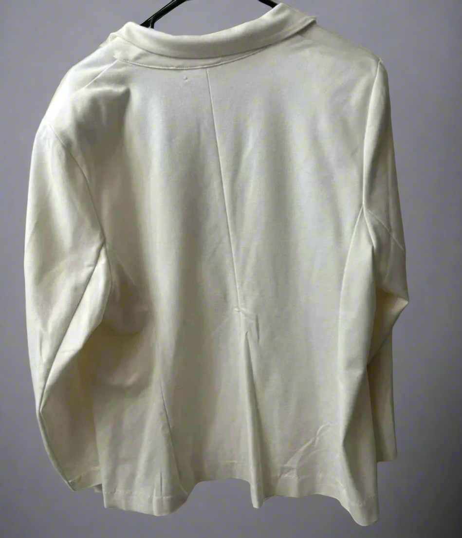Rafaella Classic Ivory Professional Blazer | Modern Austin Woman Essential | Business Casual Jacket