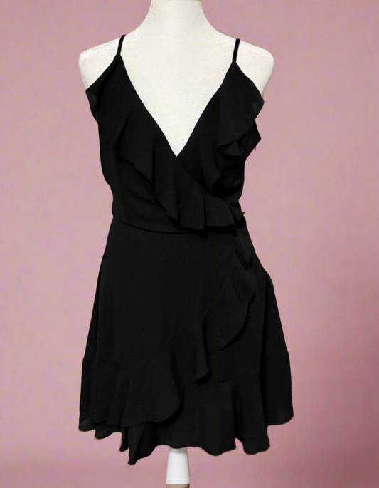 🖤 Midnight Ruffle Romance Dress | Austin Evening Collection