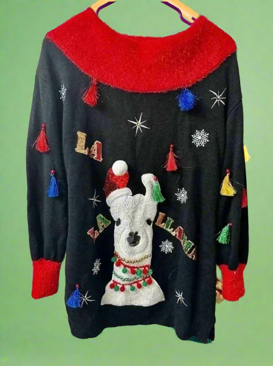 Fa La La Llama Holiday Sweater | Austin Moms Collection | PuzzlePieces