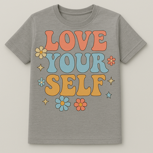 Retro Love Yourself T-shirt | 70s Mom Style | PuzzlePieces Austin