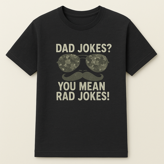 Dad Jokes? You Mean Rad Jokes! T-Shirt - The Ultimate Cool Dad Statement Piece
