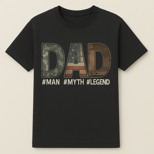 DAD: Man, Myth, Legend Patriotic T-Shirt - Ultimate Father's Day Gift