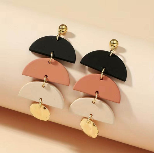 Sunset Geometry Earrings - PuzzlePieces2326